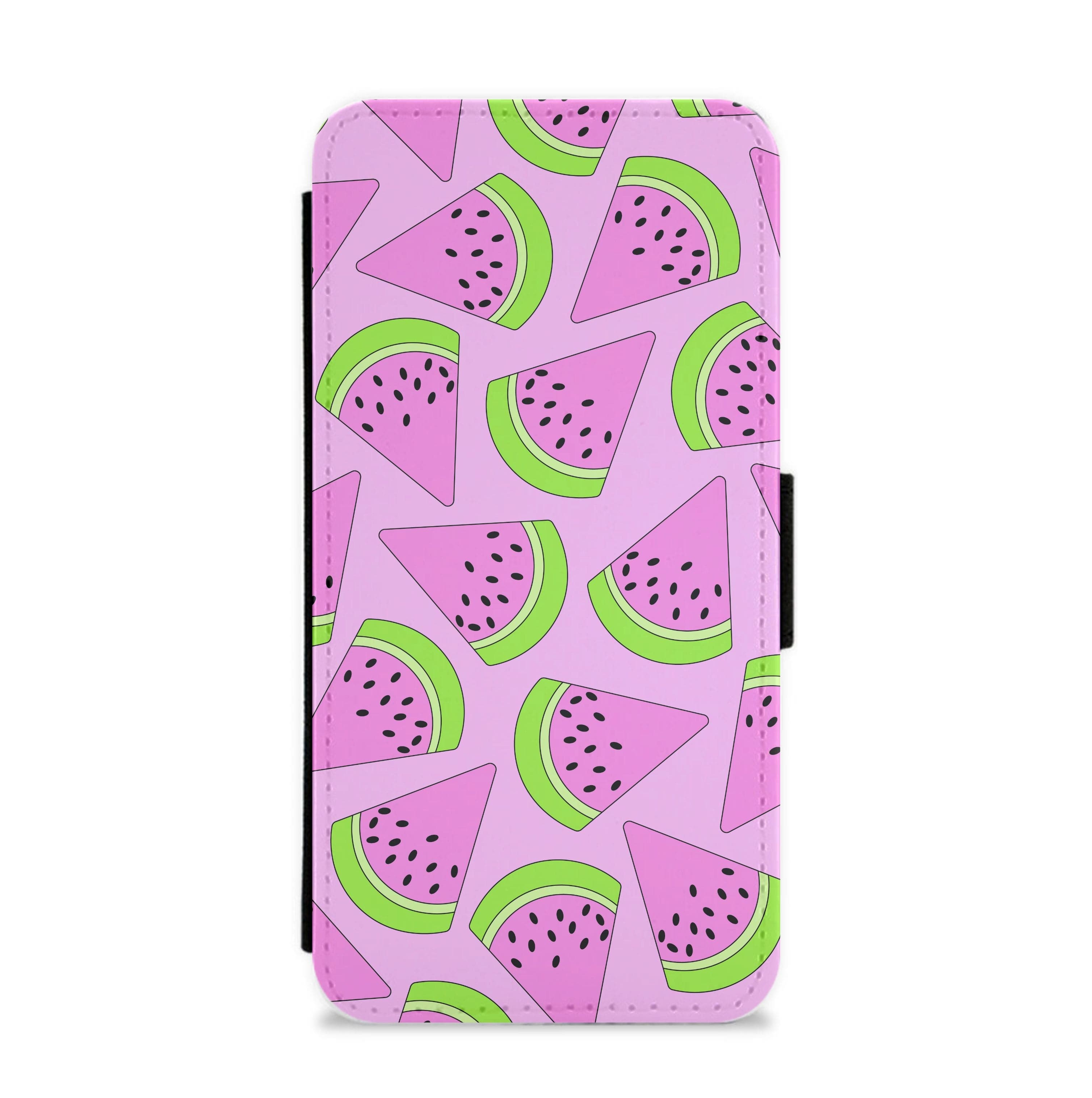 Pink Watermelon Pattern - Summer Flip / Wallet Phone Case