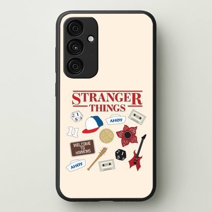 Stranger Things Cartoon Icons Galaxy A35 Case
