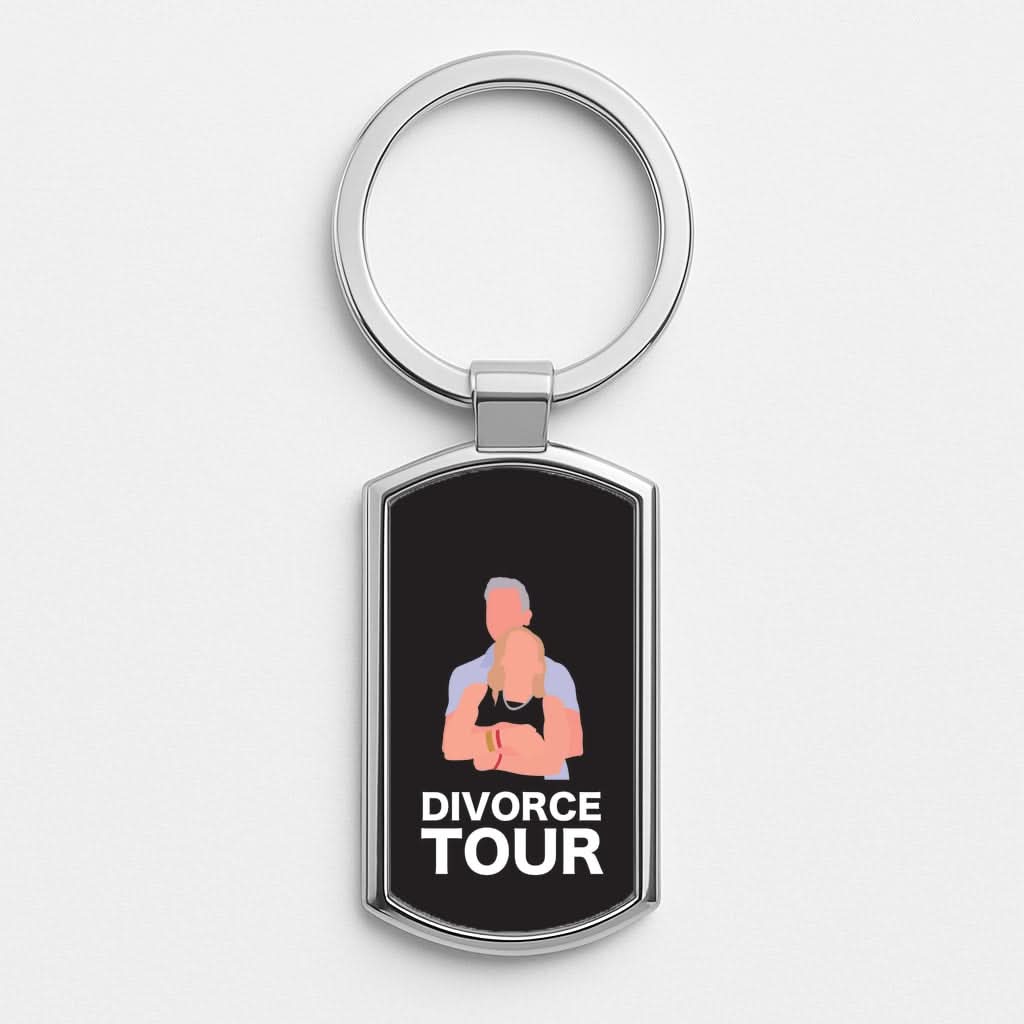 Divorce Tour Silver Metal Keyring
