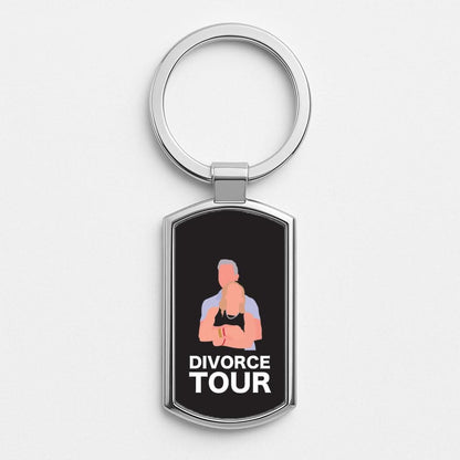 Divorce Tour Silver Metal Keyring