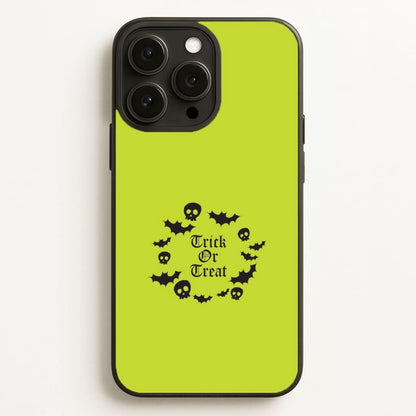 Trick Or Treat Wreath Phone Case for Apple iPhone, Samsung Galaxy, Huawei and Google Pixel
