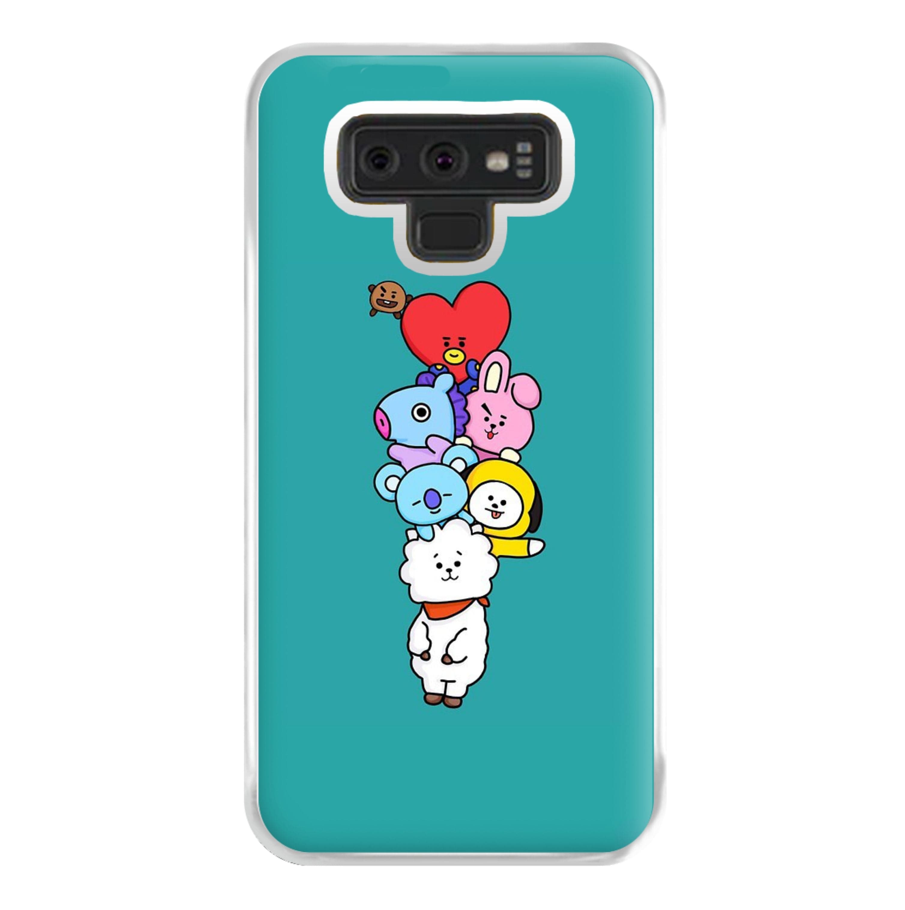 Green BT21 - RJ, Mang, Koya, Chimmy, Cooky, Shooky, Tata - K Pop Phone Case