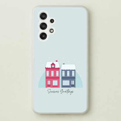 Seasons Greetings Winter Townhouses Galaxy A13 Case