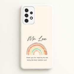 Biege Personalised Teacher Rainbow  Galaxy A52 / A52s Case