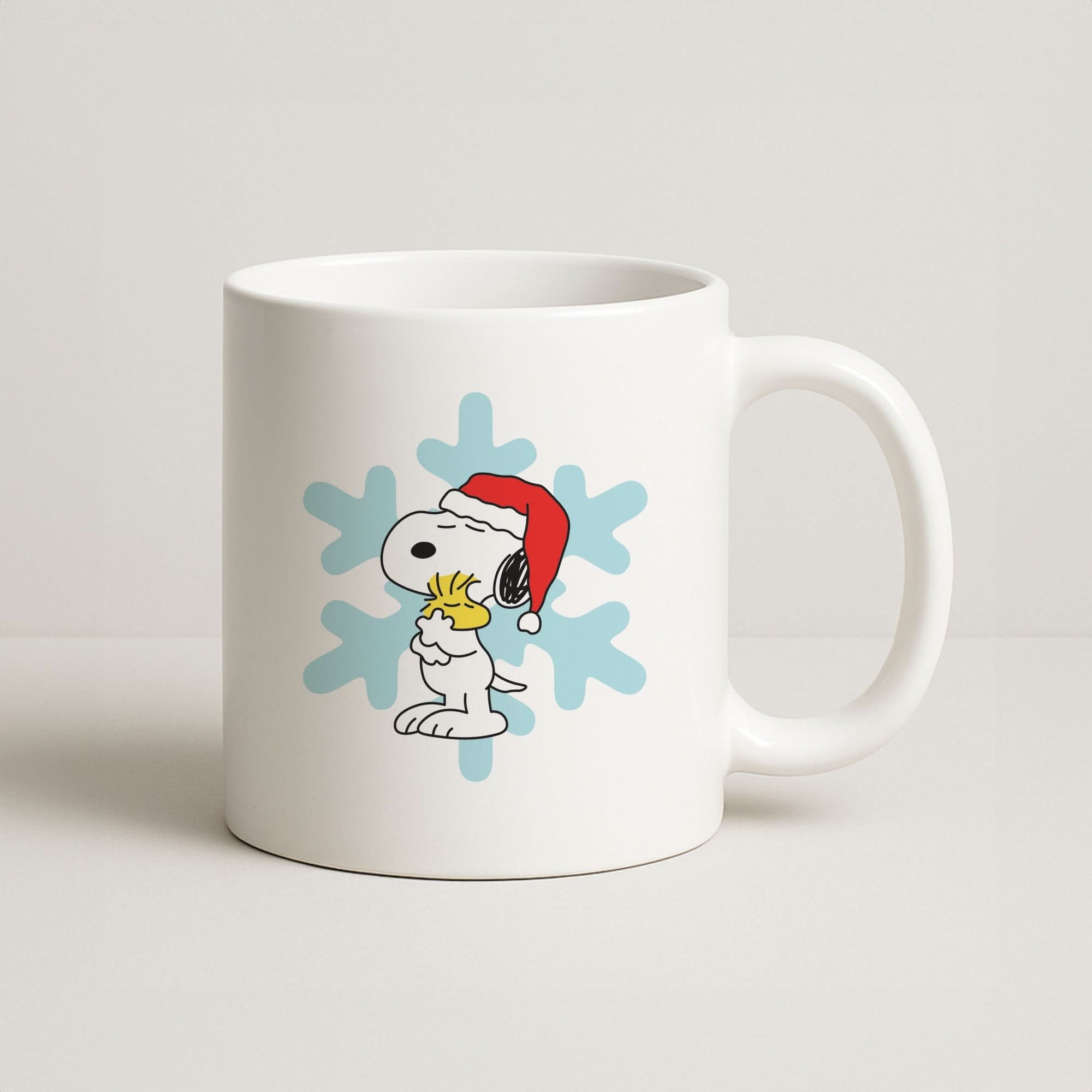 Christmas Cartoon Beagle And Bird  Coffee Mug