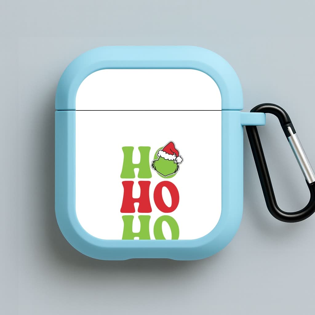 Green Ho Ho Ho Blue AirPods Case