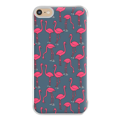 Basic Pink Flamingo Pattern Phone Case