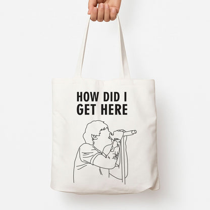 How Did I Get Here Outline Tote Bag