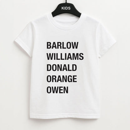 Take Band Members Names Kids Unisex T-Shirt