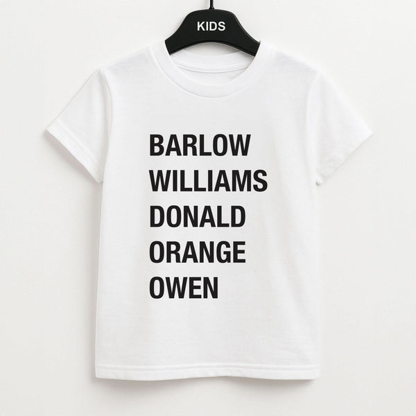 Take Band Members Names Kids Unisex T-Shirt