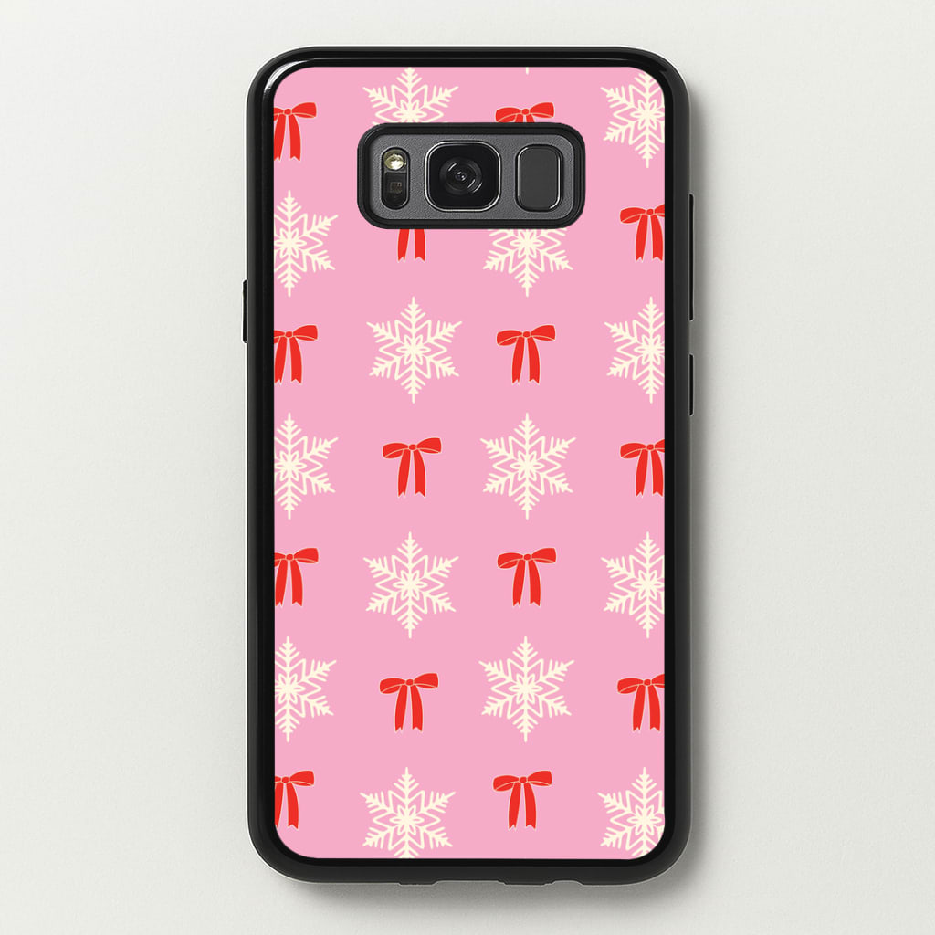 Coquette Bows And Snowflakes Pattern Galaxy S8 Plus Case