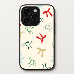 Coquette Christmas Bows Pattern iPhone 14 Pro Max Case