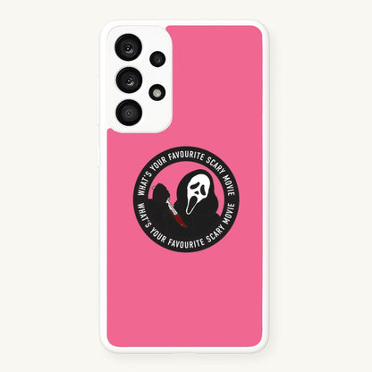 What's Your Favourite Scary Movie Badge Galaxy A53 Case