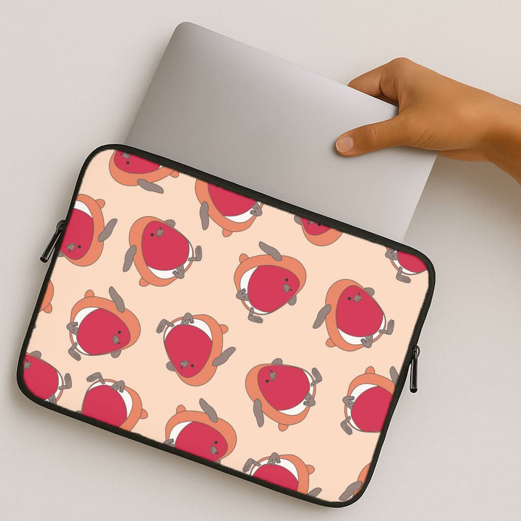 Christmas Robin Plush Pattern MacBook Cover