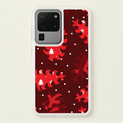 Wrapping Paper Christmas Tree Pattern Galaxy S20 Ultra Case