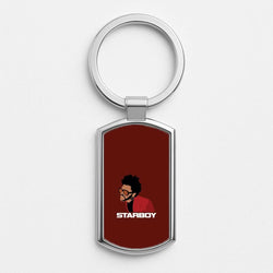 Starboy Singer Title Silver Metal Keyring