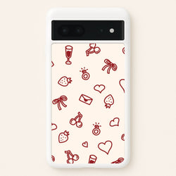 Valentines Doodles Google Pixel 7 Case
