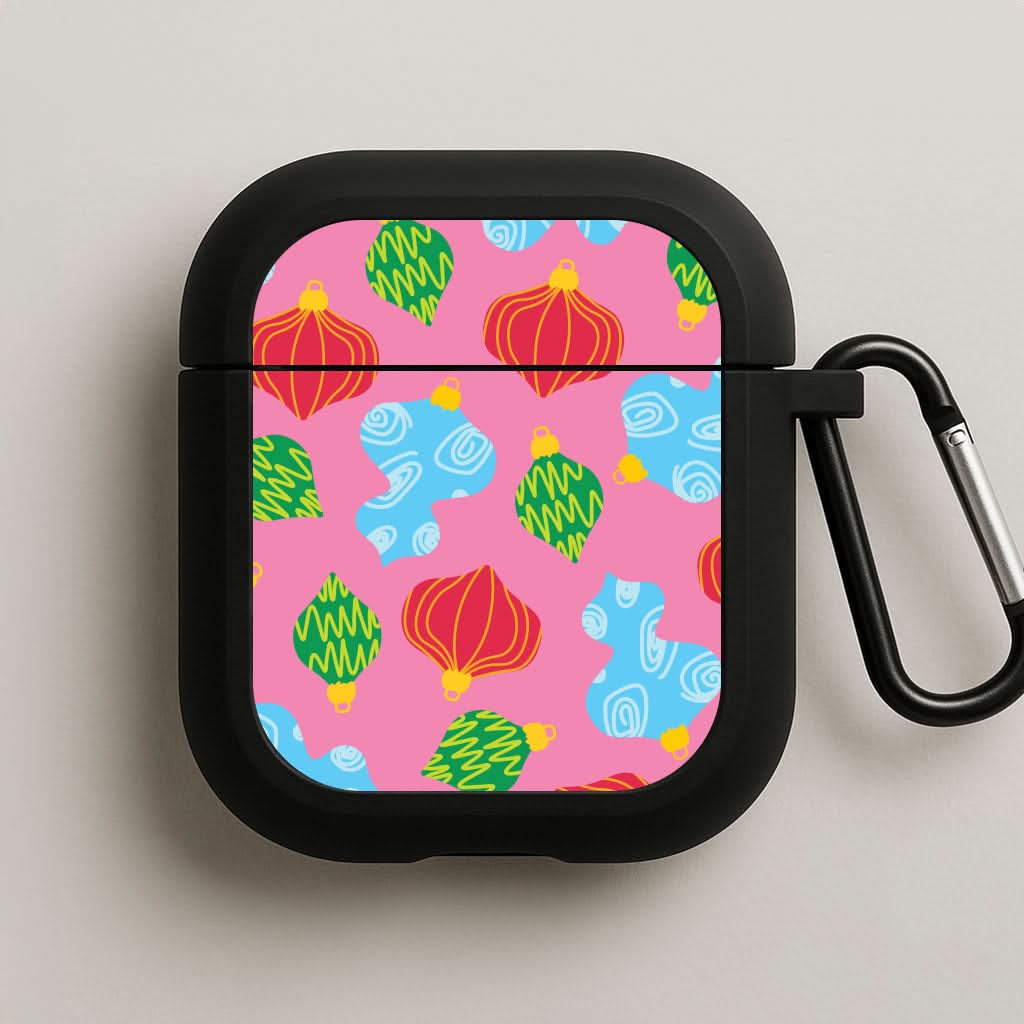 Abstract Christmas Baubles Pattern AirPods Case