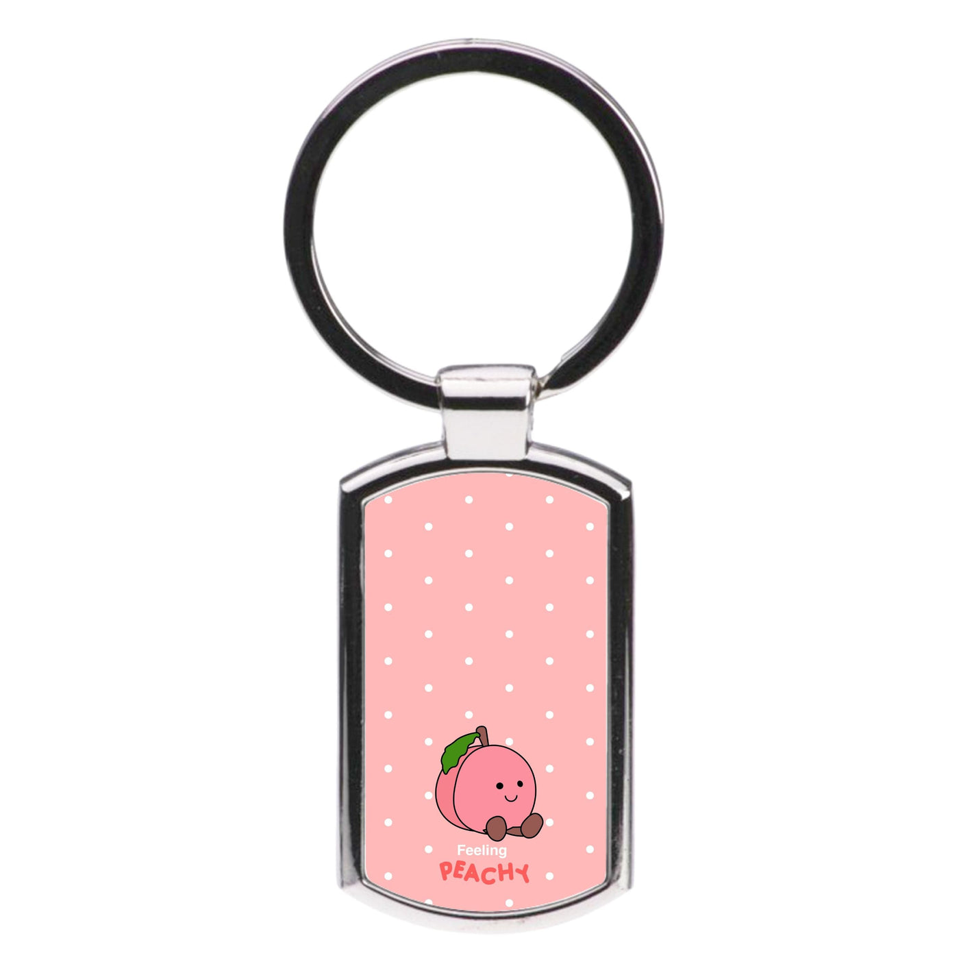 Peach Pattern Luxury Keyring