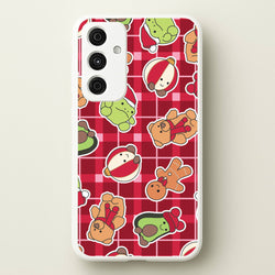 Christmas Plushies Tartan Pattern Galaxy A15 Case