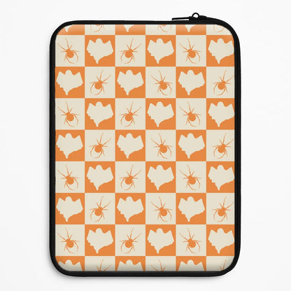 Spiders And Ghosts Checkered Pattern II Universal Laptop Sleeve