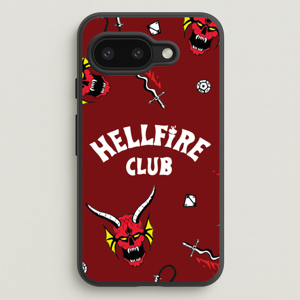 Hellfire Club Icons Collage Red Google Pixel 9a Case