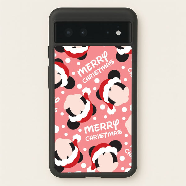 Merry Christmas Cartoon Mouse Pattern Google Pixel 6 Case