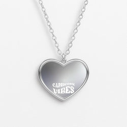 Capricorn Vibes Gradient Zodiac Heart Necklace