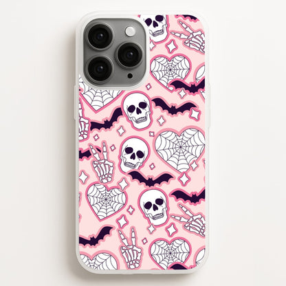 Cute Halloween Stickers Pattern iPhone 16 Pro Case