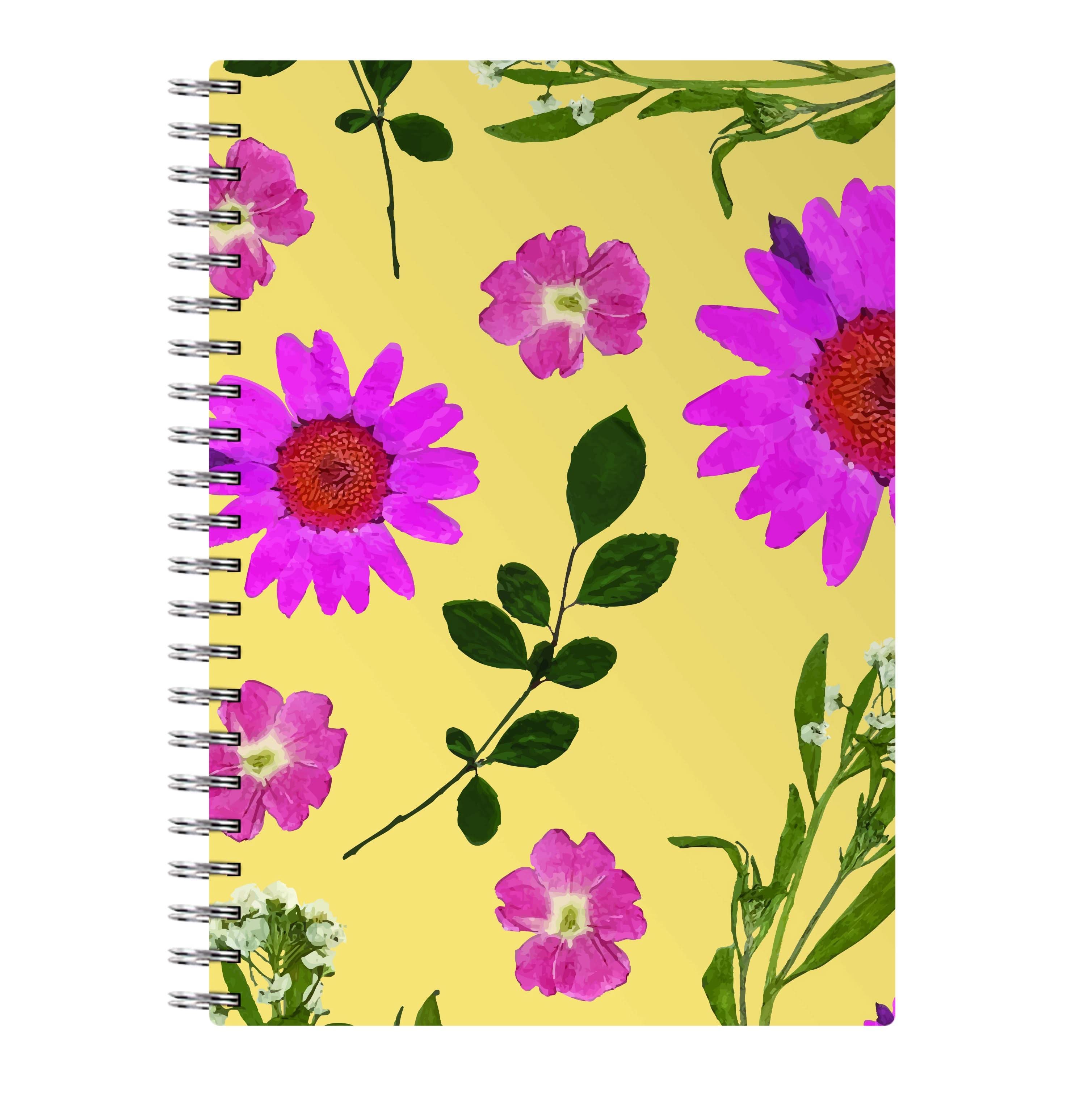 Pressed Plants Yellow Notebook