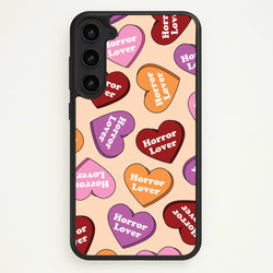 Horror Lover Hearts Pattern Galaxy S23 Case