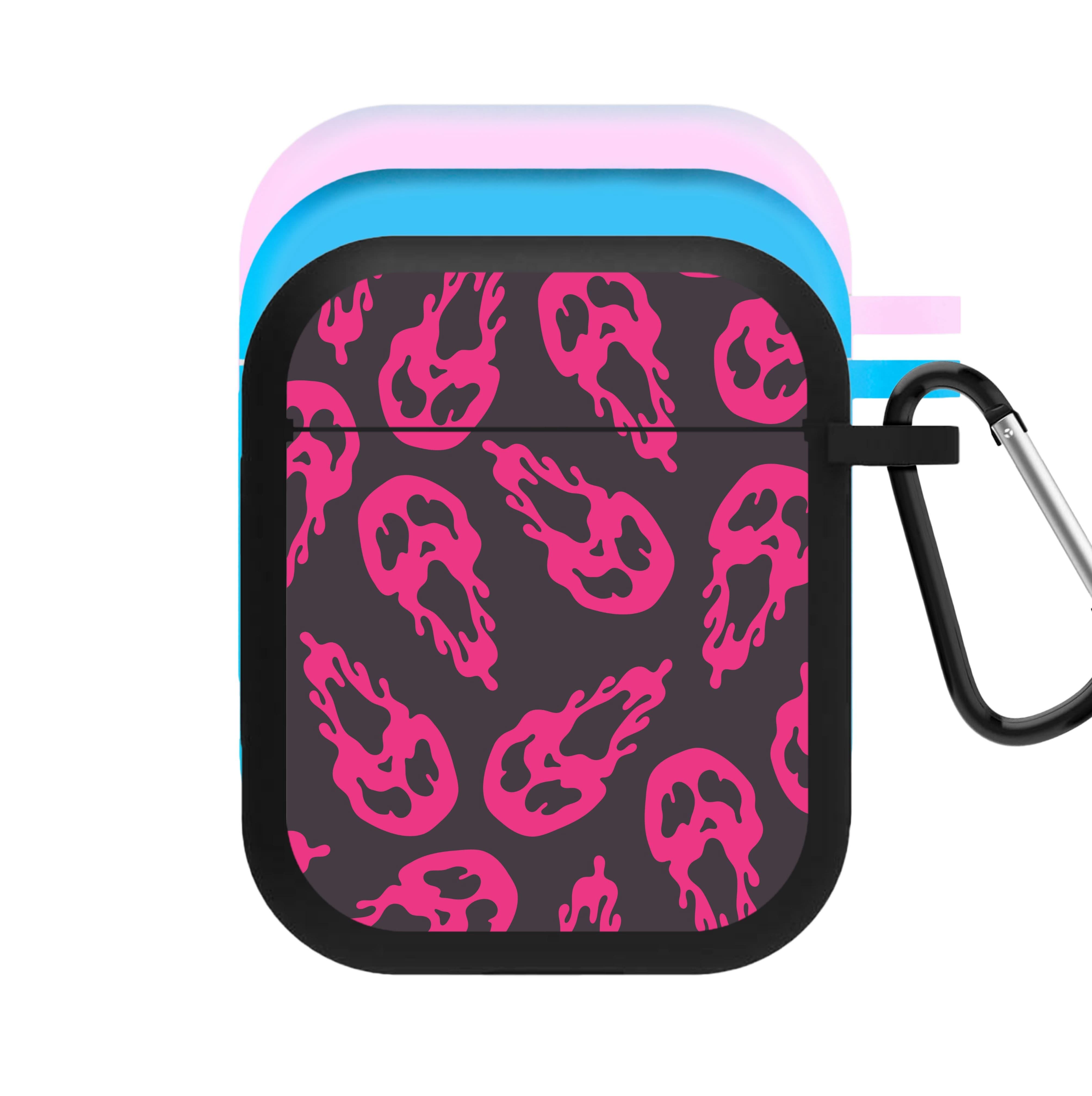 Trippy Ghost Face Pattern AirPods Case