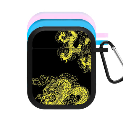 Yellow Dragon AirPods Case