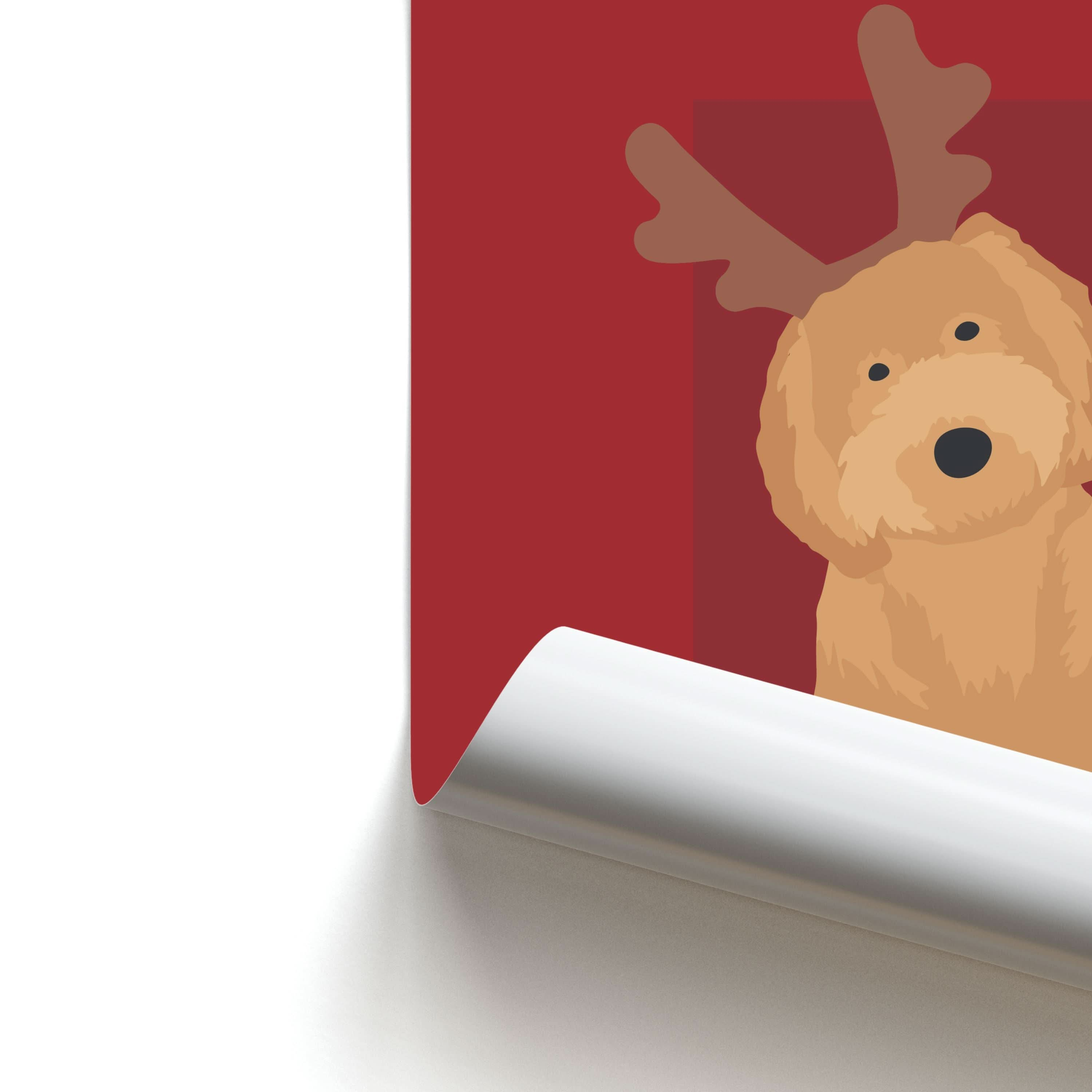 Dog Christmas Ears Poster