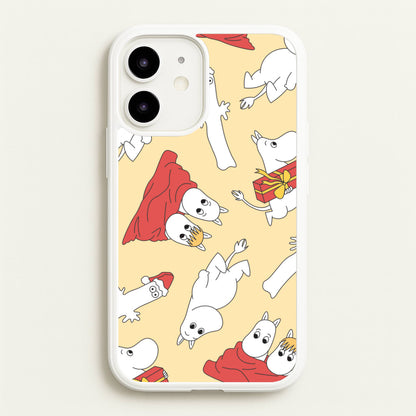 Christmas Mooms Pattern iPhone 12 / 12 Pro Case