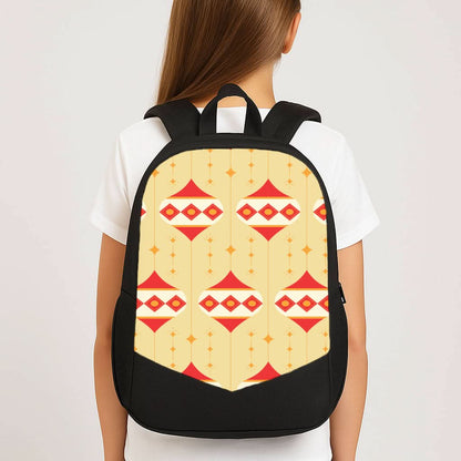 Abstract Christmas Baubles Pattern School Bag