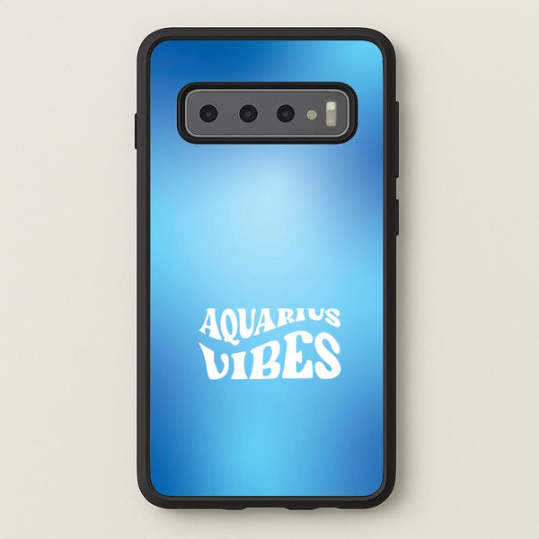 Aquarius Vibes Gradient Zodiac Galaxy S10 Case