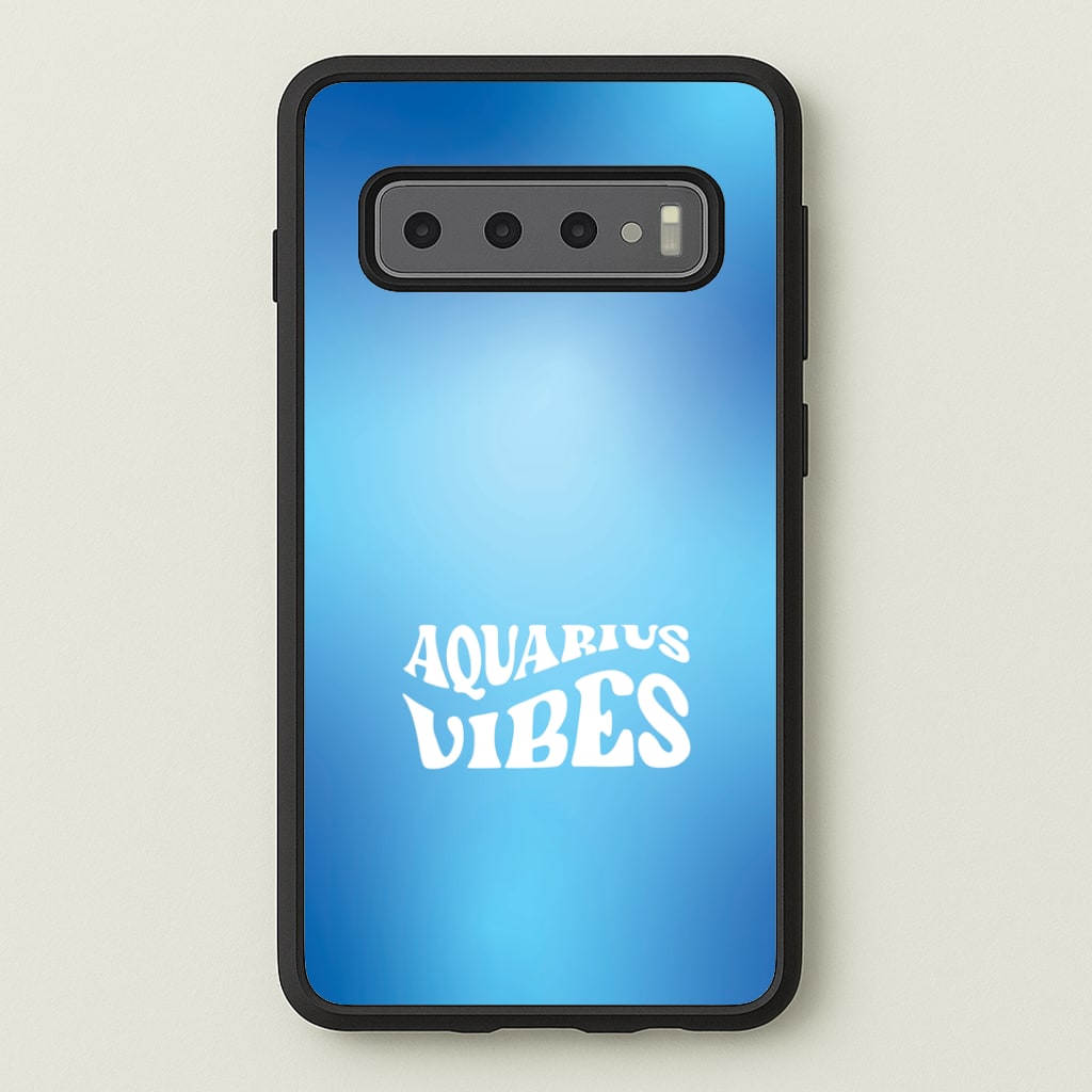 Aquarius Vibes Gradient Zodiac Galaxy S10 Plus Case