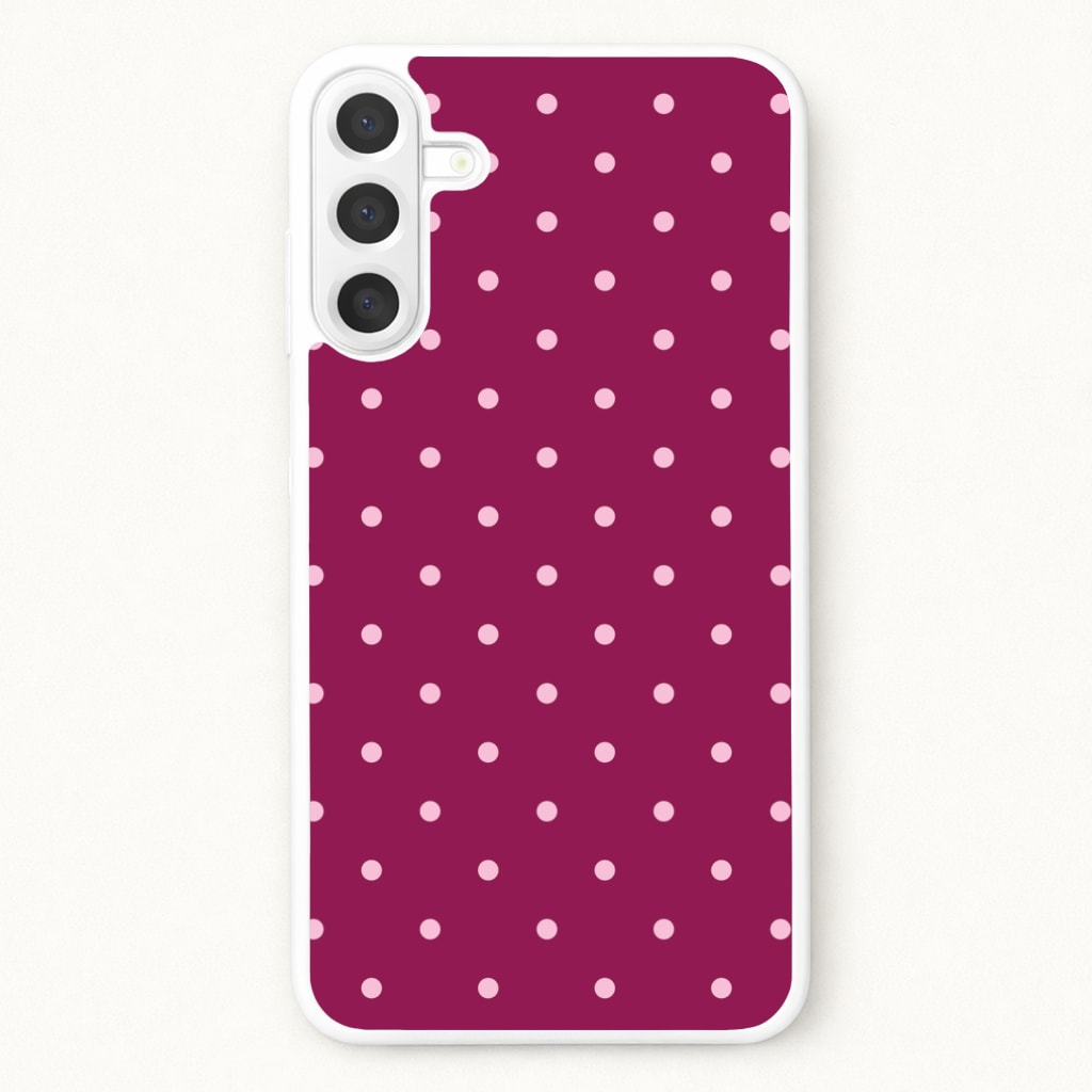Raspberry Polka Dots Galaxy A37 Case