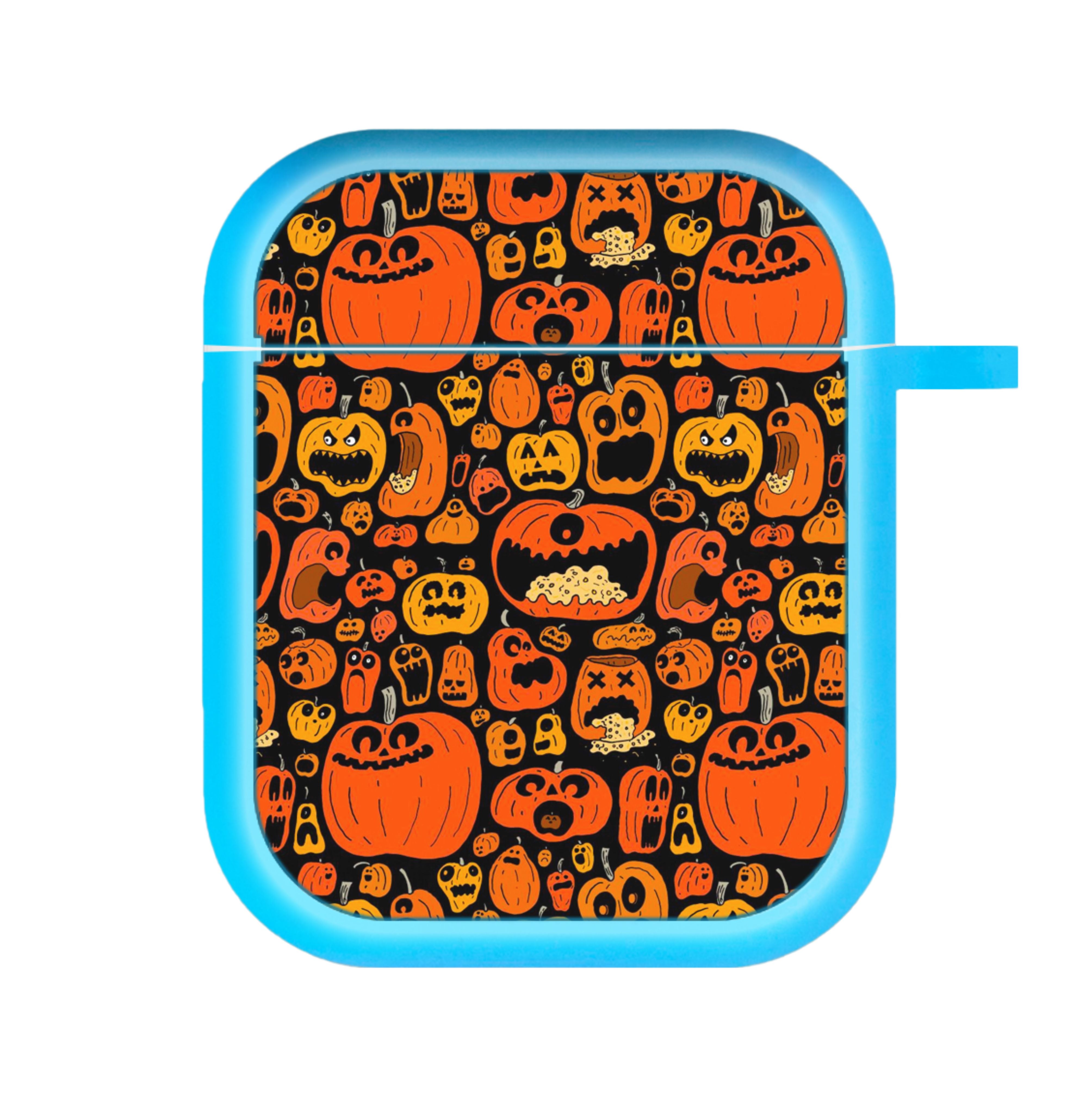 Scary Pumpkin Halloween Pattern AirPods Case