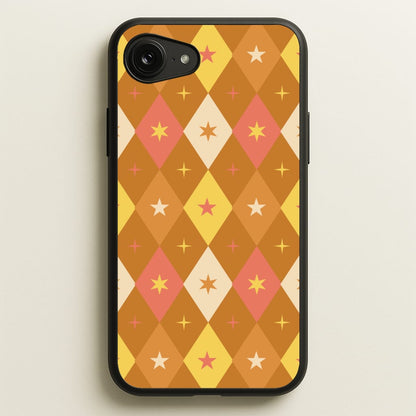 Retro Christmas Argyle Pattern iPhone 16e Case