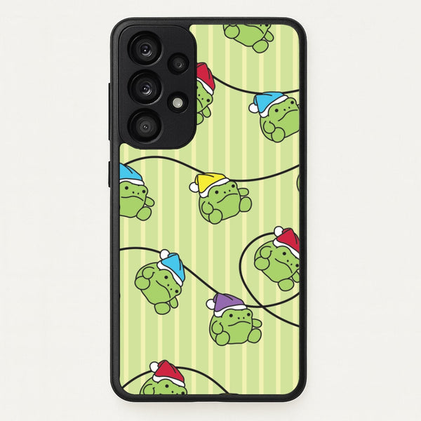 Christmas Frog Plush Fairylights Pattern Galaxy A53 Case