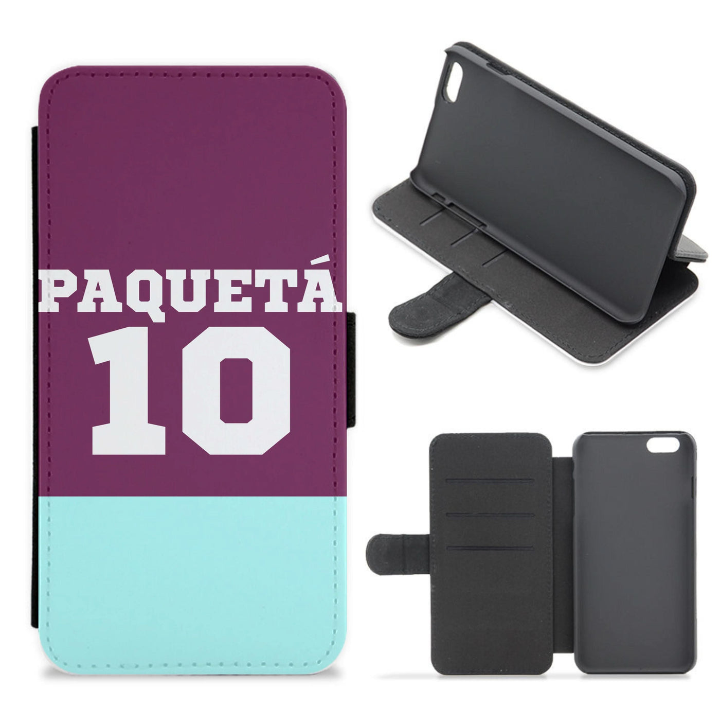 Claret And Light Blue Flip / Wallet Phone Case