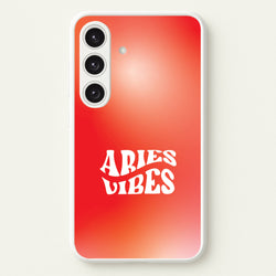 Aries Vibes Gradient Zodiac Galaxy S24 Case