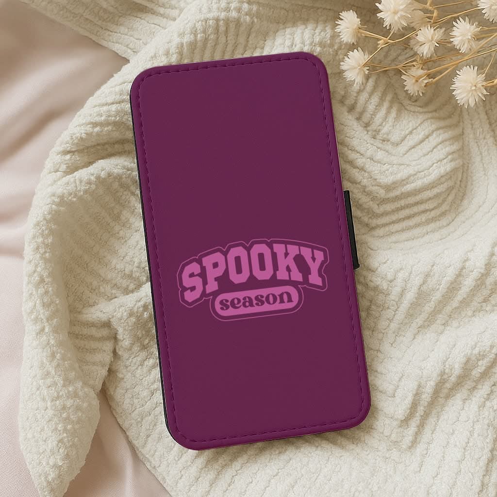 Spooky Season Varsity Leather Phone Case