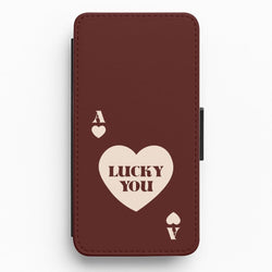 Ace Of Hearts Lucky You Flip / Wallet Phone Case