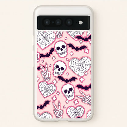 Cute Halloween Stickers Pattern Google Pixel 7 Pro Case