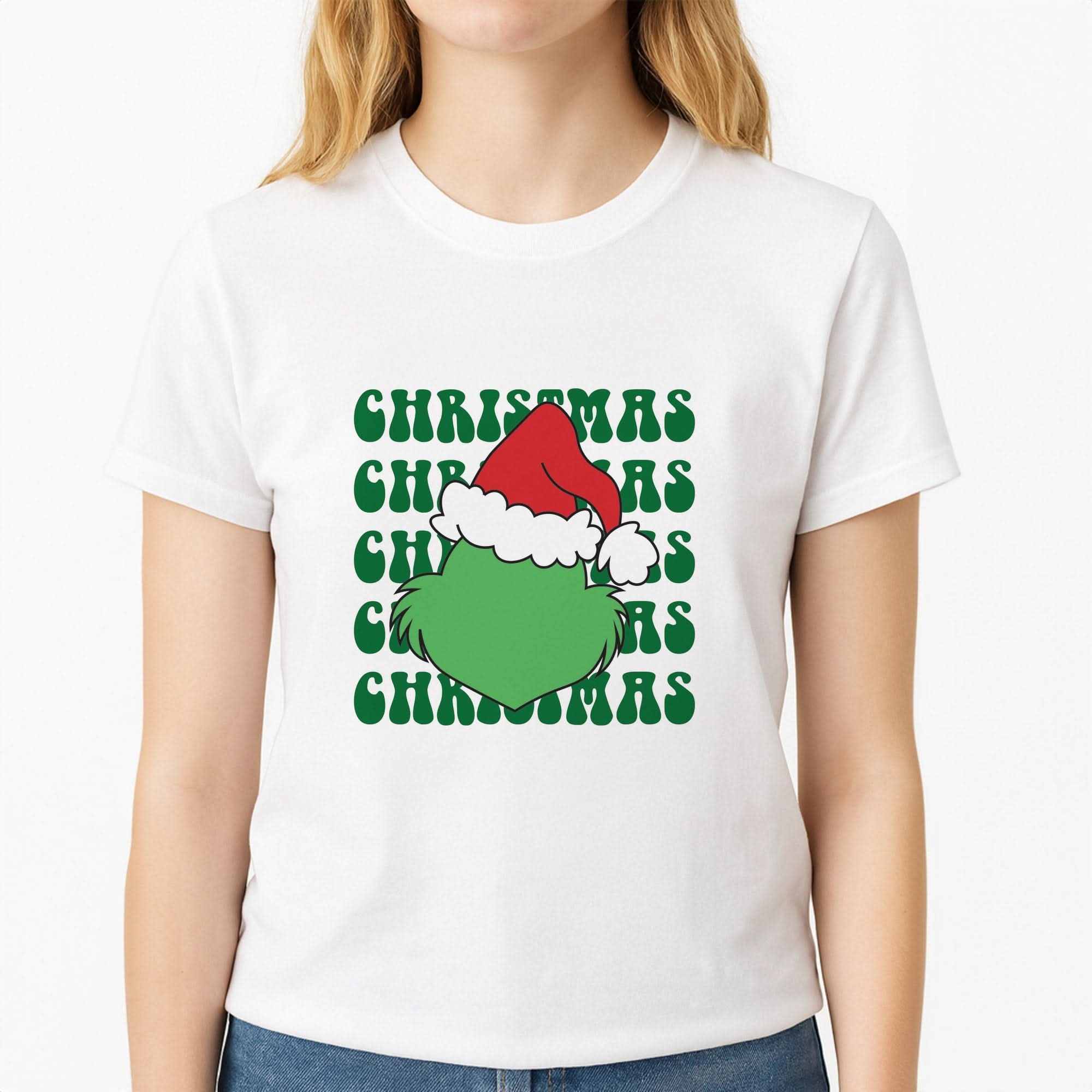 Green Creature Christmas Womens T-Shirt