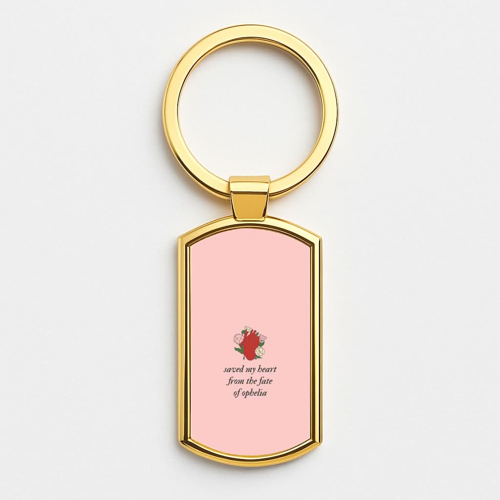 Saved My Heart Gold Keyring
