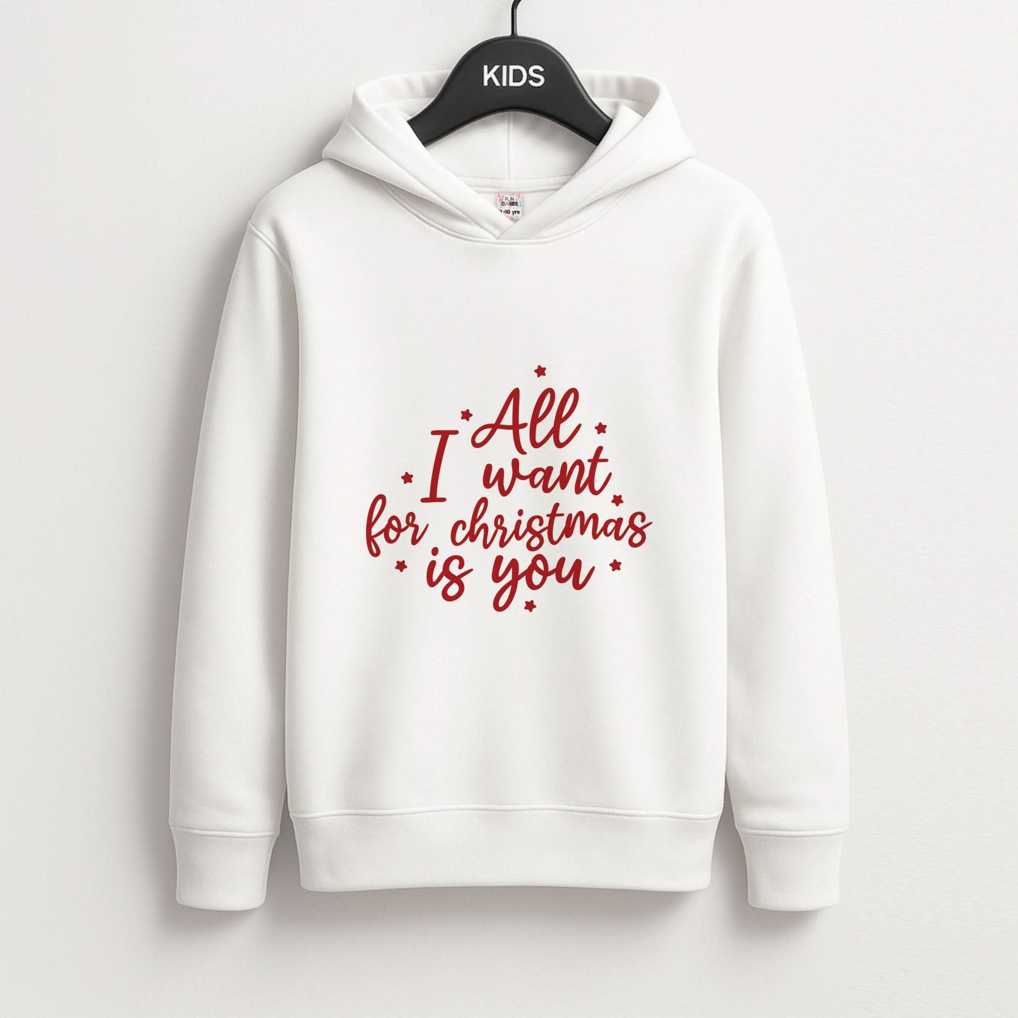 All I Want For Christmas Is You Stars Kids Hoodie